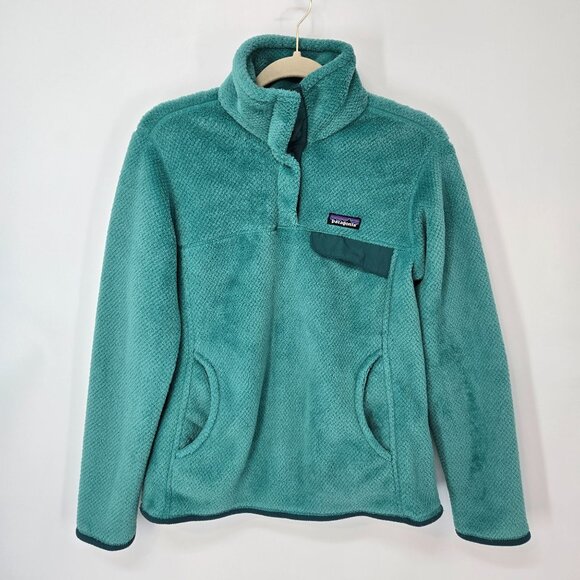 Patagonia Teal Re-Tool Snap-T Pullover Jacket Mid Layer Women's Size Medium - Picture 1 of 12